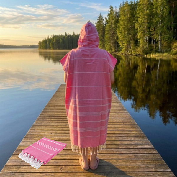 Hamam poncho  comfort size  3XL&ndash;4XL & Hamam pyyhe & turbaani VAIN  109,90&euro;